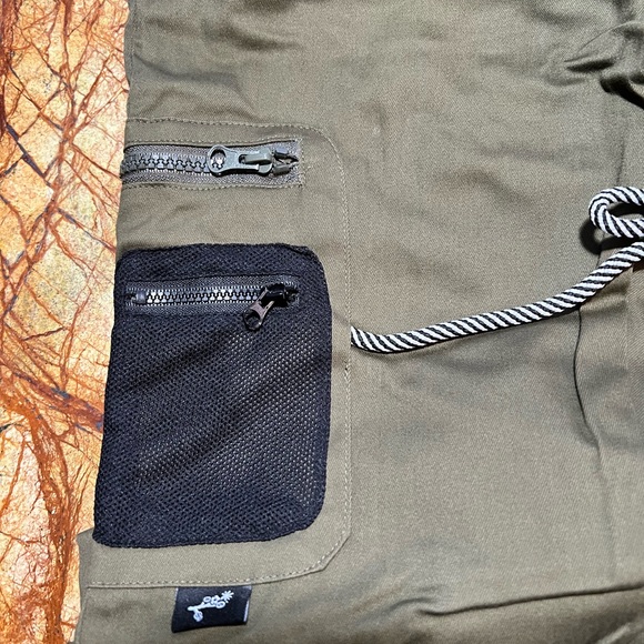 The Hideout Clothing Company unisex cargo jogger pants army green Size M & L - Picture 4 of 9